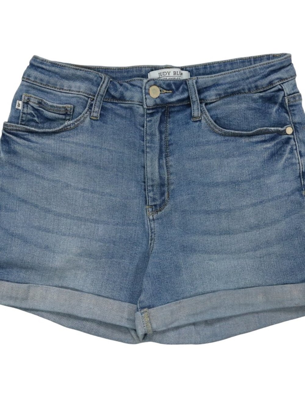 Judy Blue Stretch Denim Jean Shorts Cuffed Hem